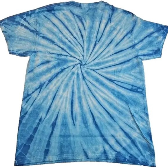 Steven Rhodes “e is for existential dread” blue tie dyed tee - Picture 2 of 3